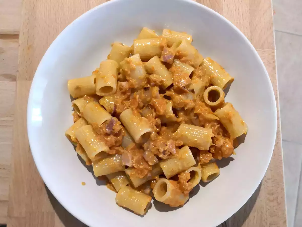 Opskrift Pasta med græskar og bacon