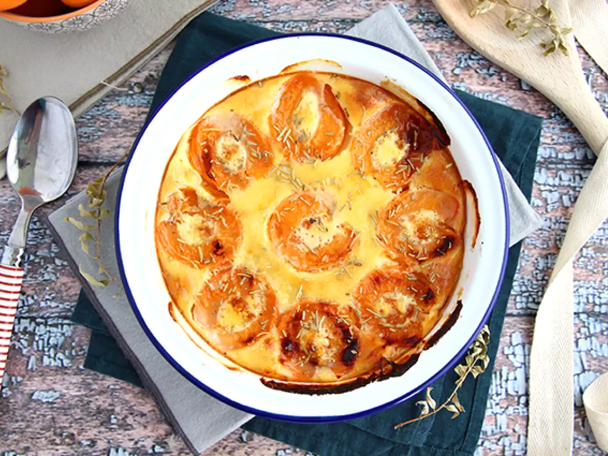 Opskrift Abrikos- og kokosgratin
