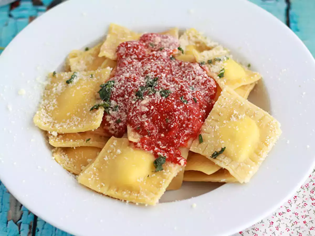 Opskrift Ricotta-ravioli, trin-for-trin opskrift