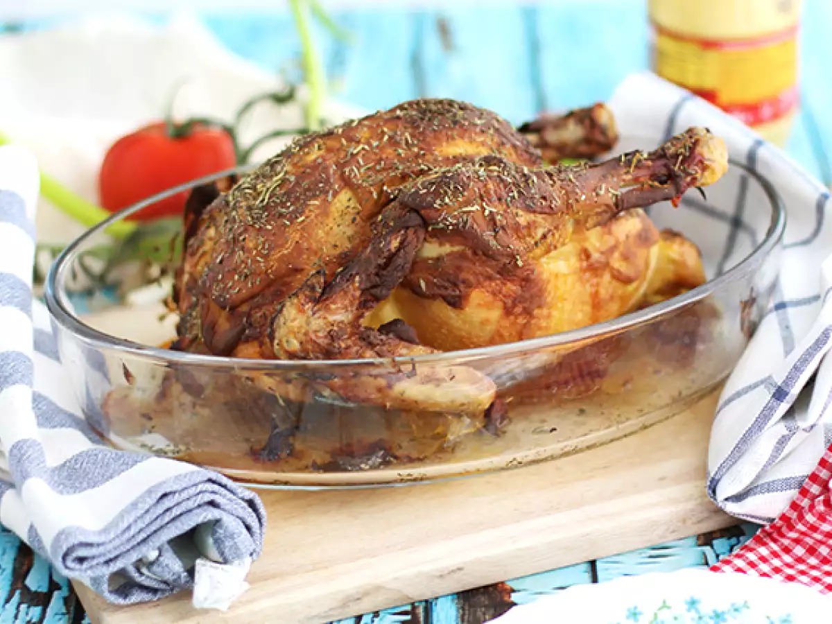 Opskrift Kylling i en skorpe med sennep og herbes de provence