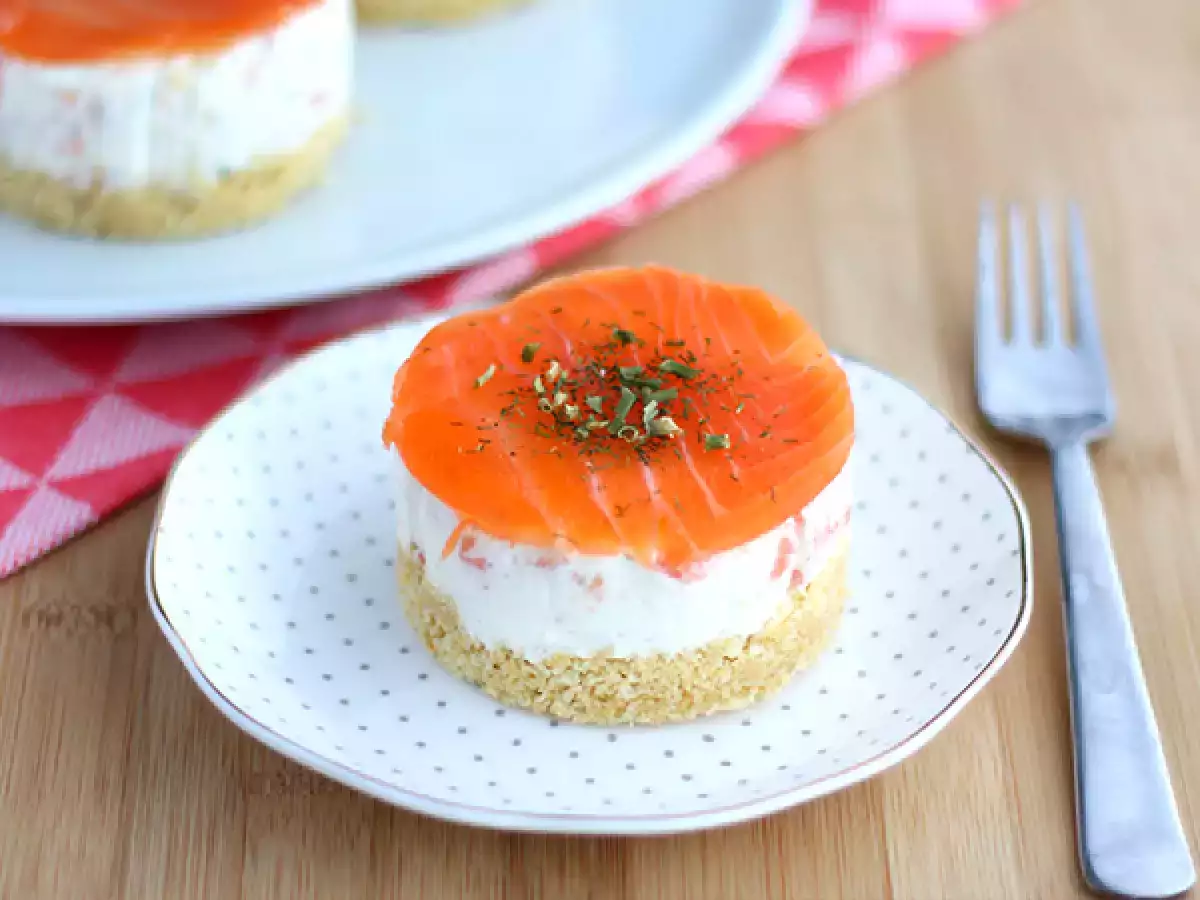 Opskrift Cheesecakes med saltet laks