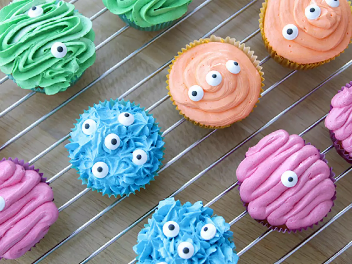 Opskrift Monster-cupcakes til halloween