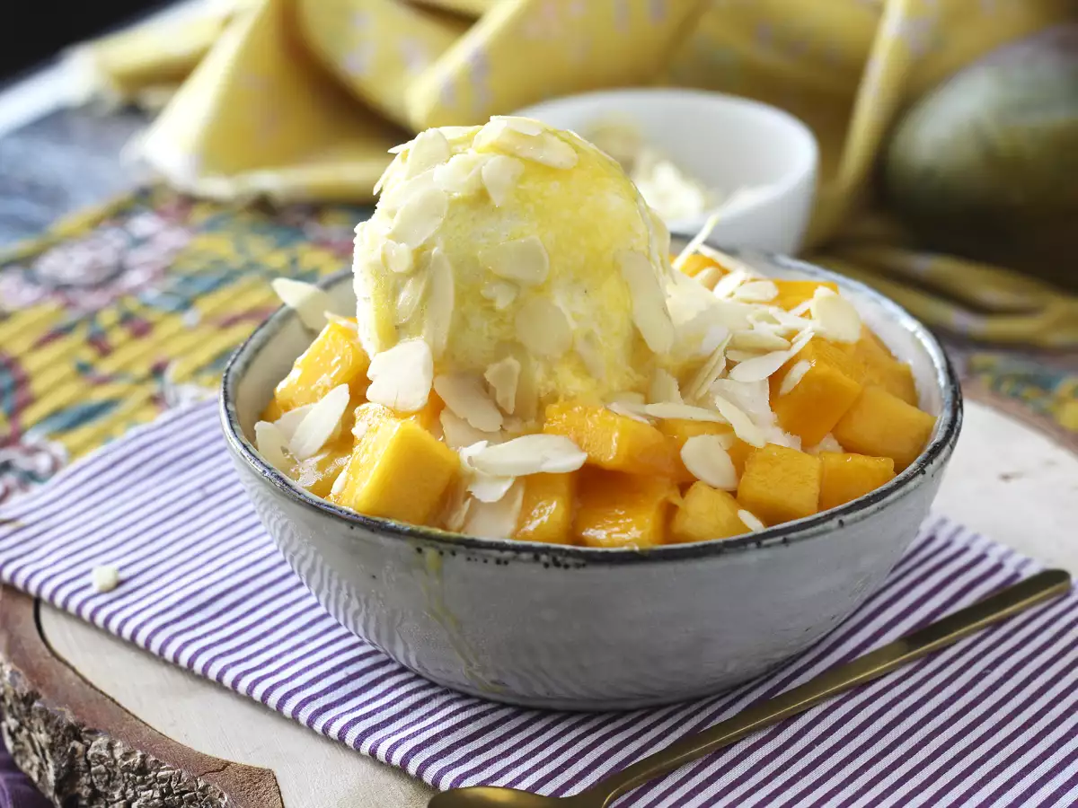 Opskrift Mango bingsu, den lækre koreanske dessert med mango, der er et hit over hele verden