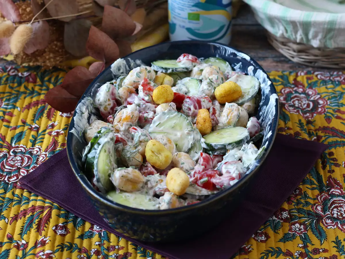 Opskrift Sprød gnocchi-salat, ultra trendy, velsmagende og afbalanceret, perfekt til sommeren!