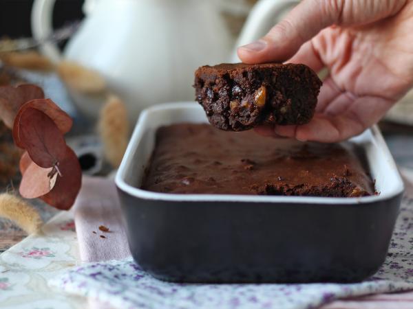 Opskrift Chokolade- og valnøddebrownie på air fryer