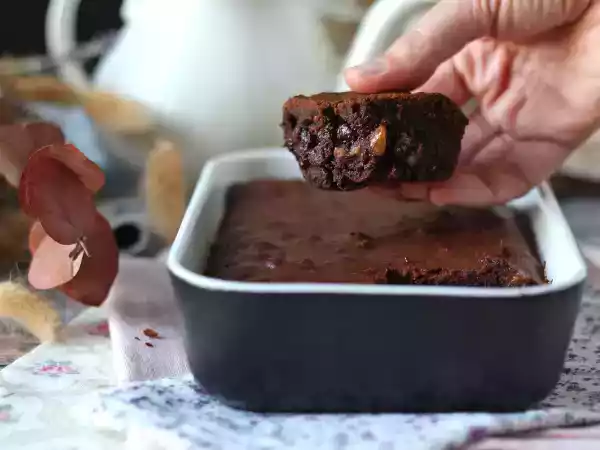 Opskrift Chokolade- og valnøddebrownie på air fryer