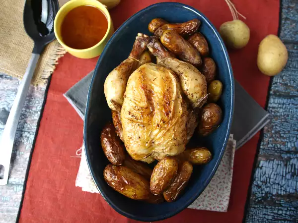 Opskrift Steg kylling med moulinex multicook&fry for at få et sprødt og sejt resultat!