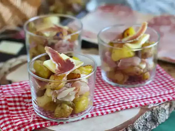 Opskrift Verrines af raclette (uden apparat): kan også nydes som aperitif