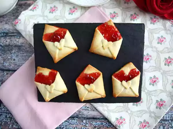 Opskrift Shortbread konvolutter af kærlighed til valentinsdag