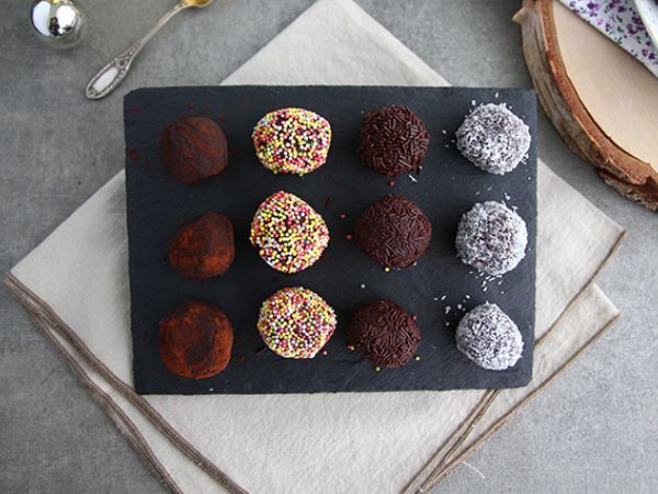 Opskrift Trøfler overtrukket med chokolade