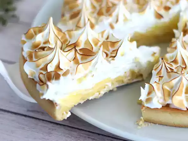 Opskrift Tærte med citronmarengs