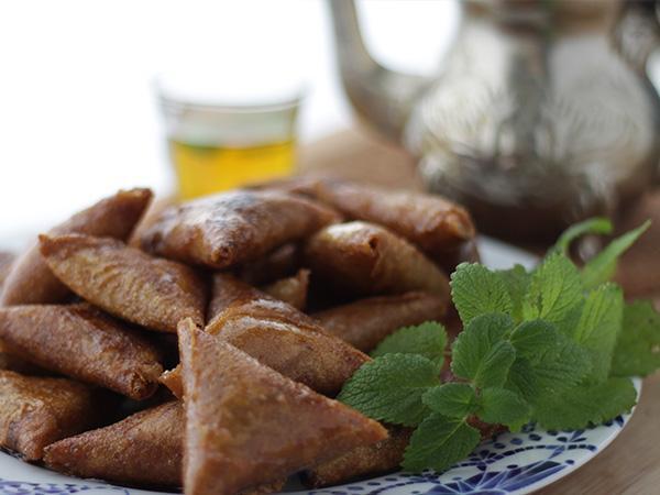 Opskrift Briouats med mandler, små orientalske kager