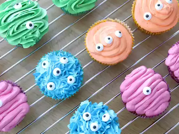 Opskrift Monster-cupcakes til halloween