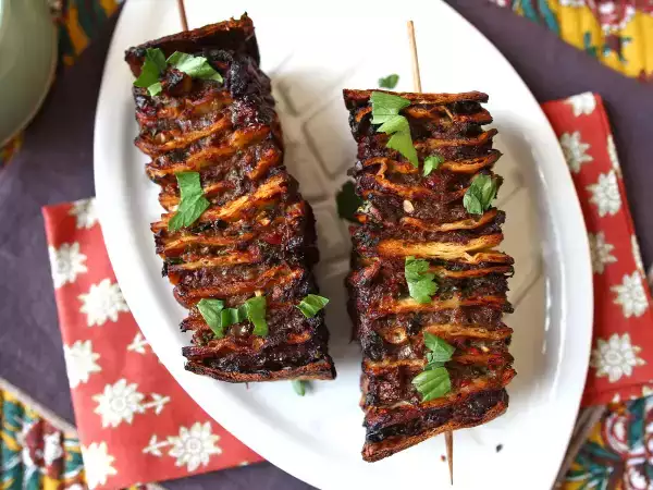 Opskrift Lavash kebabspyd med tortillas, nemt at lave i airfryeren!