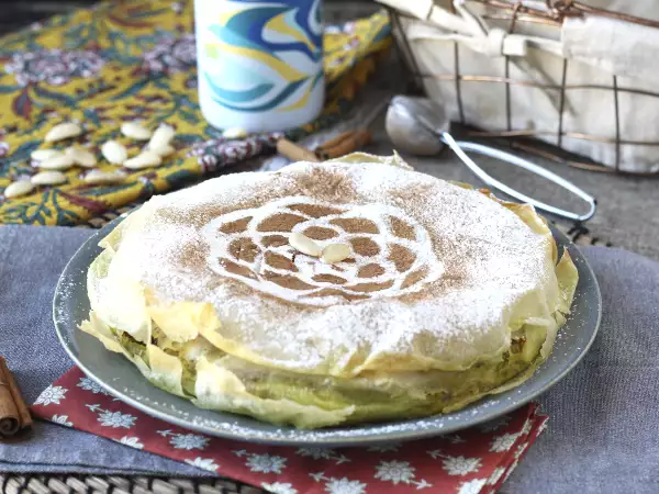 Opskrift Traditionelt marokkansk wienerbrød med murstensdej, kylling og krydderier