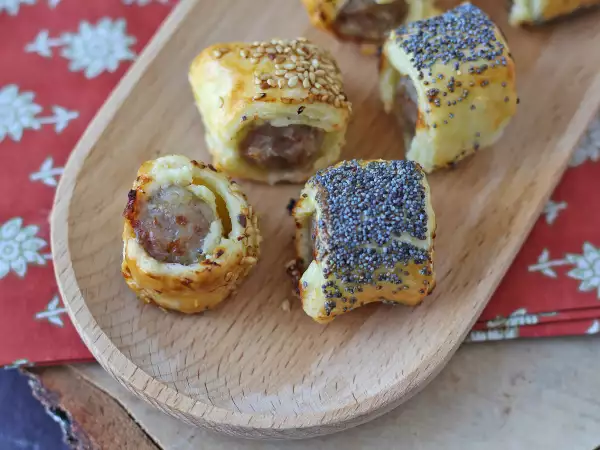 Opskrift Pølse- og ostesnacks i luftfritøren