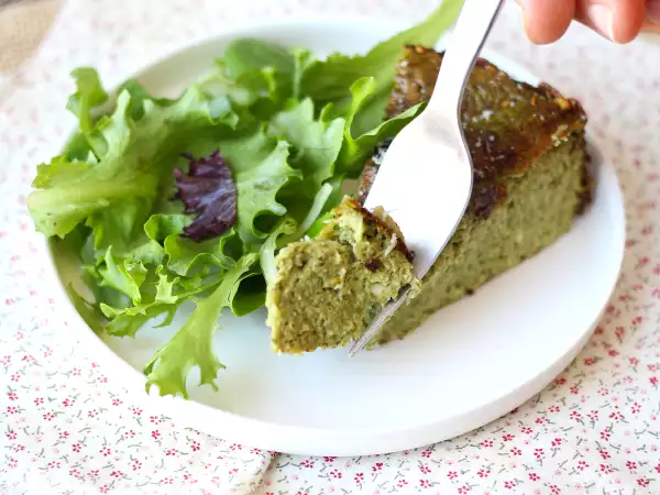 Opskrift Quiche uden dej med spinat og gouda