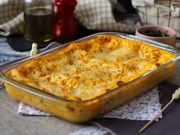 Opskrift Lasagne med butternutgræskar, spinat og ricotta