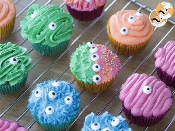 Monster-cupcakes til halloween - Forberedelse trin 18