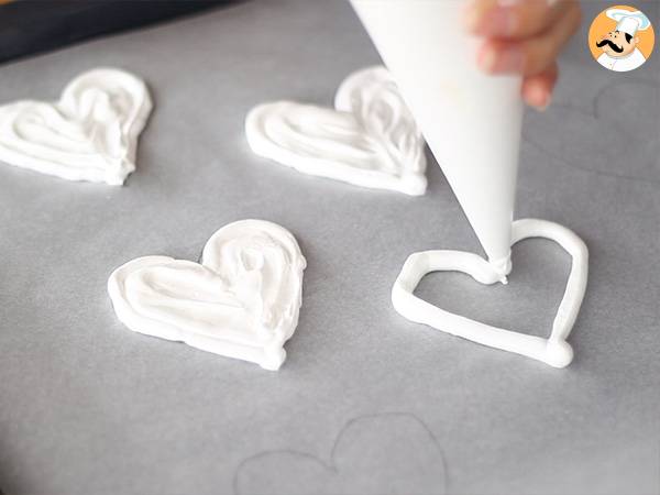 Hurtige vacherins til valentinsdag - Forberedelse trin 2