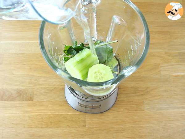 Agurk Mojito, alkoholfri cocktail - Forberedelse trin 1