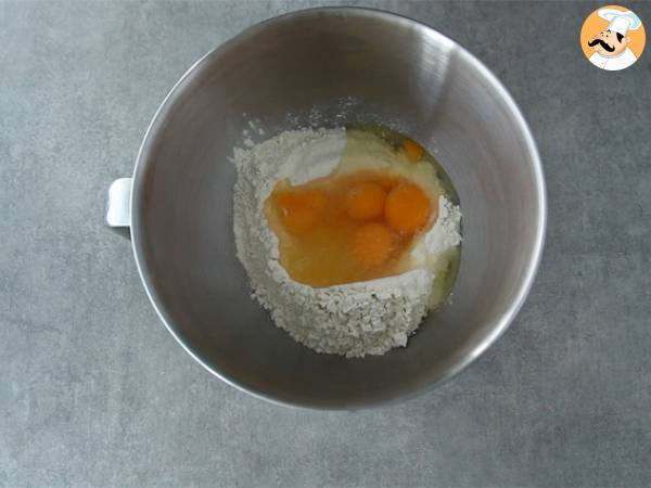 Vanilje- og chokolademarmorerede crepes - Forberedelse trin 1