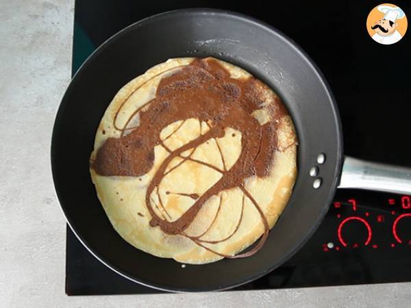 Vanilje- og chokolademarmorerede crepes - Forberedelse trin 4