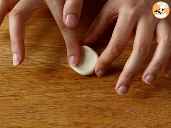 Gyozas med kylling, gulerødder og svampe - Forberedelse trin 6