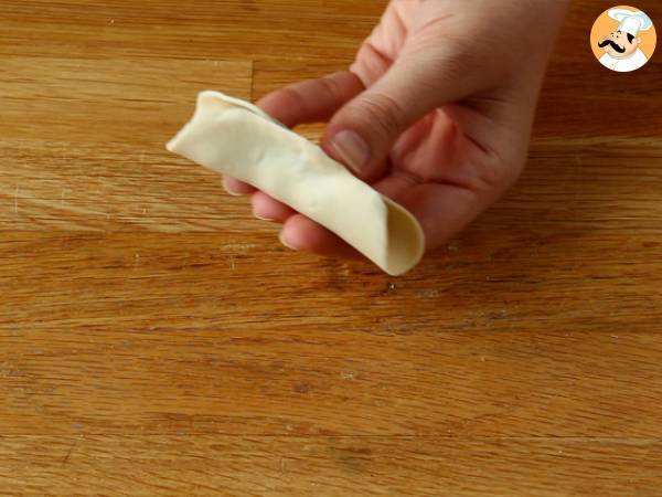 Gyozas med kylling, gulerødder og svampe - Forberedelse trin 8