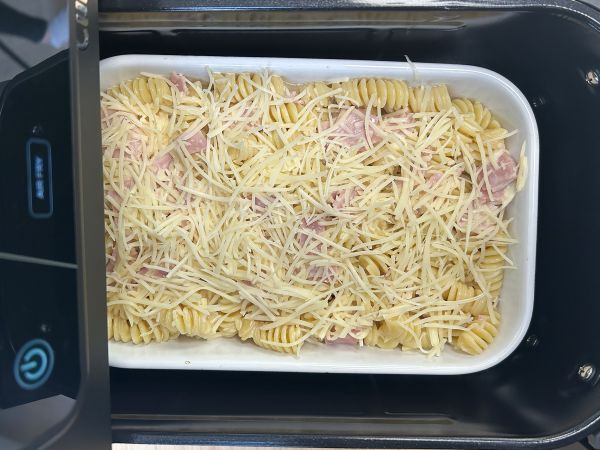 Gratin af skinke- og ostepasta i airfryeren - Forberedelse trin 4