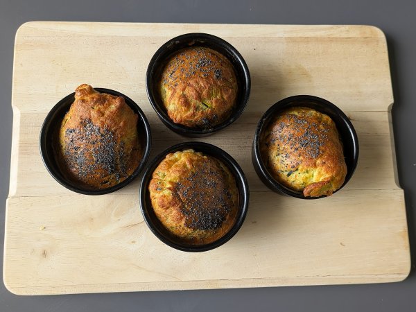 Courgettemuffins i frituregryde: den lette og luftige opskrift - Forberedelse trin 7