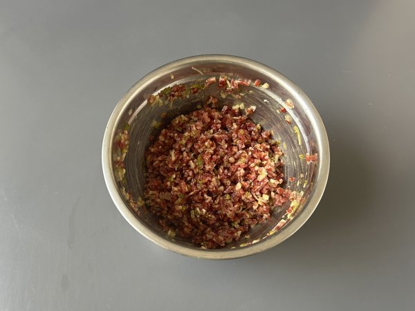 Tartar de fuet: en hurtig version af den klassiske bøftatar - Forberedelse trin 4
