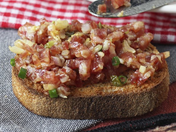 Tartar de fuet: en hurtig version af den klassiske bøftatar - Forberedelse trin 5