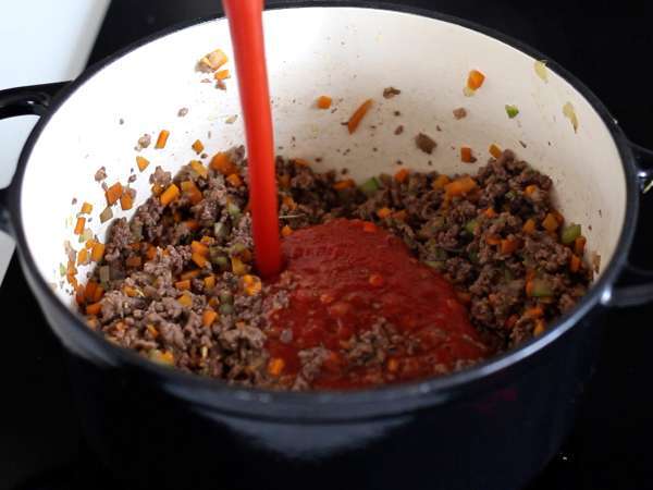 Pasta med bolognesesauce - tagliatelle al ragù alla bolognese - Forberedelse trin 4