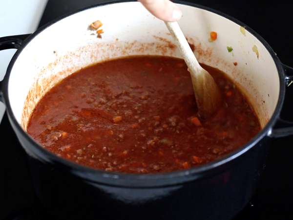Pasta med bolognesesauce - tagliatelle al ragù alla bolognese - Forberedelse trin 5