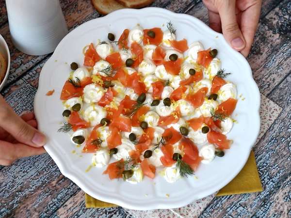Aperitif-smørepålæg med røget laks - Forberedelse trin 5