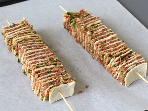 Lavash kebab med tortillas, den berømte nemme ovnbagte kebab! - Forberedelse trin 11