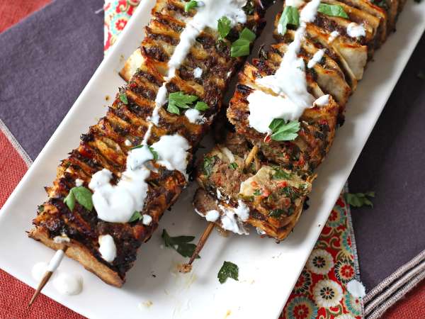 Lavash kebab med tortillas, den berømte nemme ovnbagte kebab! - Forberedelse trin 12