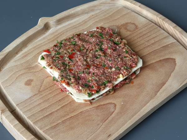 Lavash kebabspyd med tortillas, nemt at lave i airfryeren! - Forberedelse trin 5