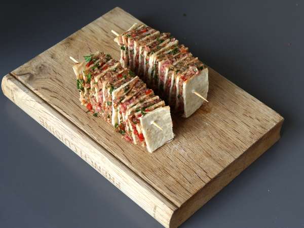 Lavash kebabspyd med tortillas, nemt at lave i airfryeren! - Forberedelse trin 9