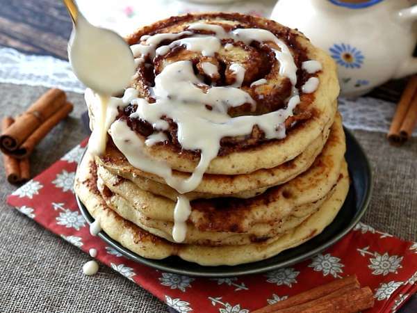 Pandekager med kanelsnegle, til dem, der elsker kanel - Forberedelse trin 9