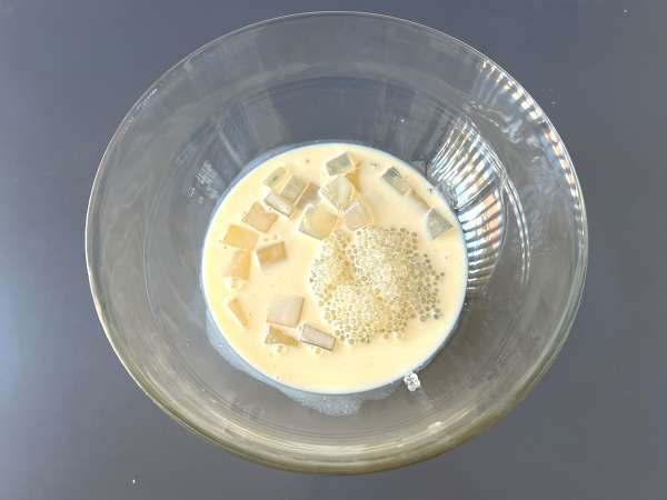 Mango sago, den asiatiske dessert med tapioka og mango, der erobrer med sin enkelhed. - Forberedelse trin 11