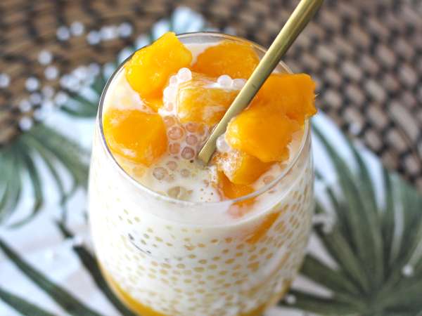 Mango sago, den asiatiske dessert med tapioka og mango, der erobrer med sin enkelhed. - Forberedelse trin 13