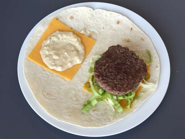 Big Mac-agtige wraps, hurtige, praktiske og økonomiske - Forberedelse trin 6