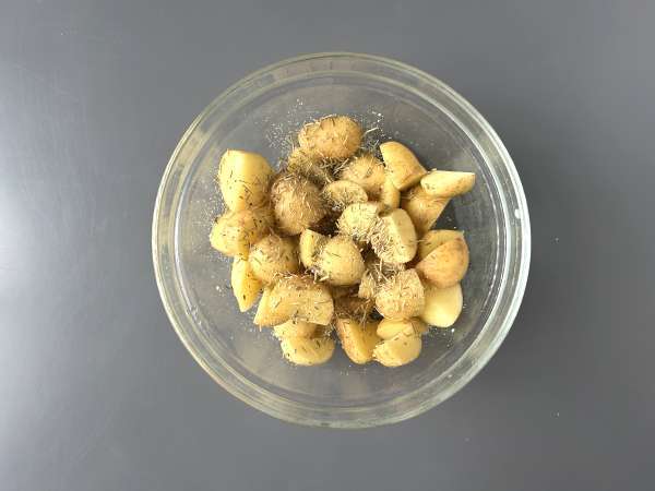 Paneret gudernes caprice med airfryer-kartofler - Forberedelse trin 1