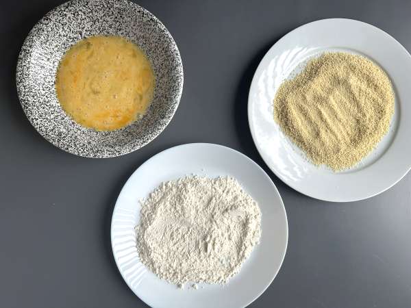 Paneret gudernes caprice med airfryer-kartofler - Forberedelse trin 3