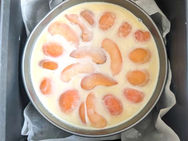 Abrikos-clafoutis med Air Fryer - Forberedelse trin 5