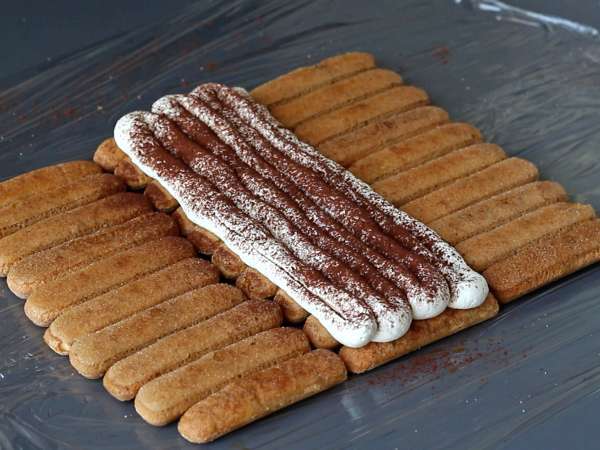 Tiramisu-formet træstamme uden form til kaffeelskere - Forberedelse trin 5