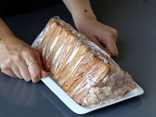 Tiramisu-formet træstamme uden form til kaffeelskere - Forberedelse trin 9