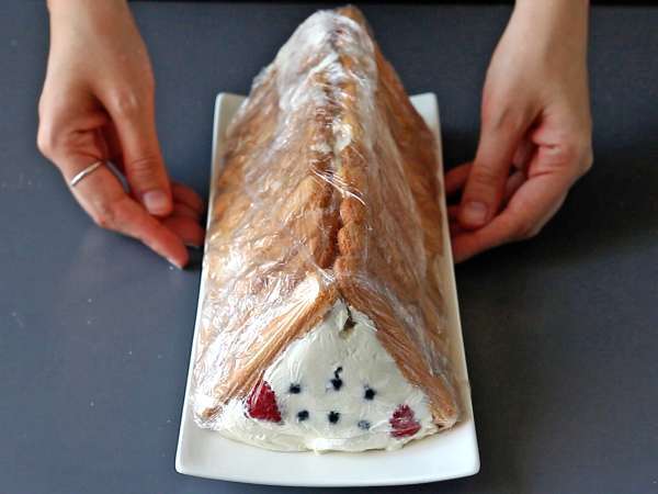 Du behøver ikke en form for at lave denne røde frugtklump! - Forberedelse trin 7